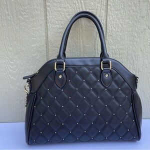 CAPACCI Crossbody /Toe Bag Black Quilted  Casual Travel Party Office Career